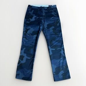 Polo Ralph Lauren Chino Pants Mens 33x32 Blue Camo Stretch Cotton Twill Golf